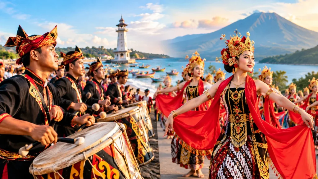 Gandrung Sewu Banyuwangi Digelar Malam Hari, Ribuan Penari Hadirkan Pesona Budaya di Tepi Selat Bali