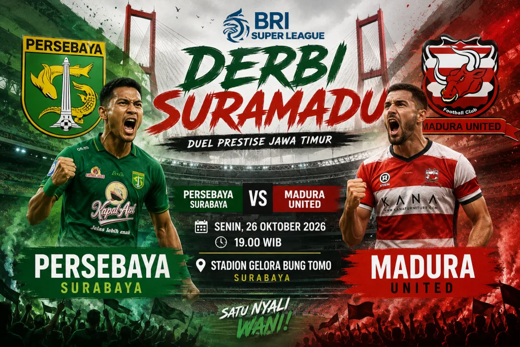 Persebaya Surabaya Siap Jamu Madura United pada Laga Derbi Suramadu 26 Oktober