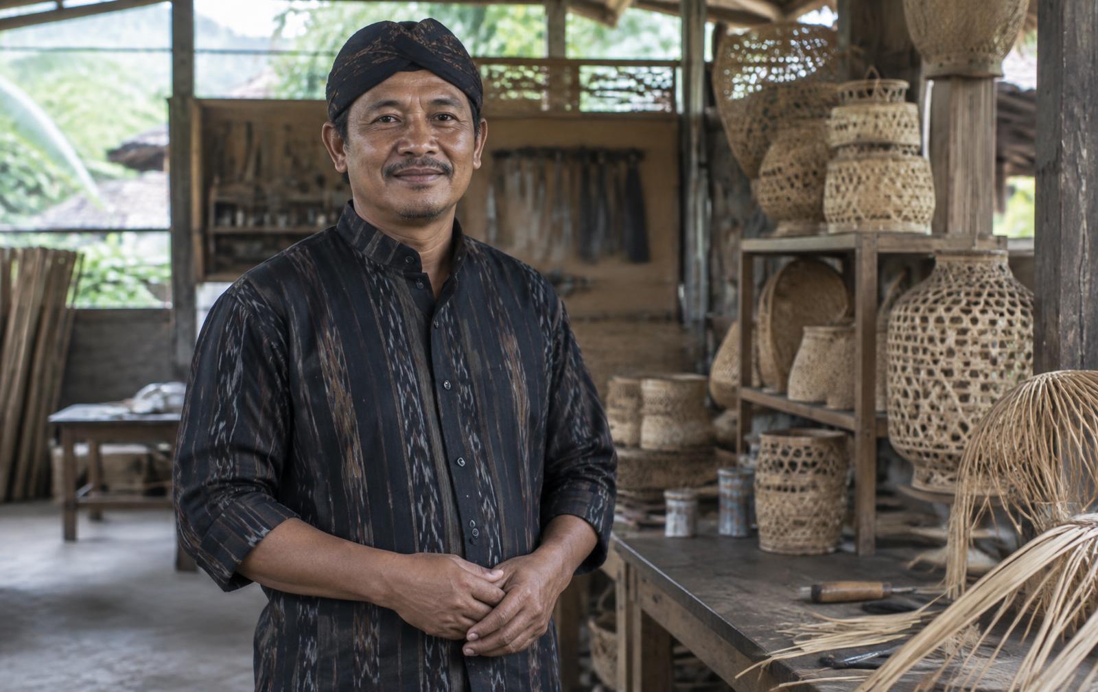 Pengrajin Anyaman yang Menolak Berhenti Mengajar